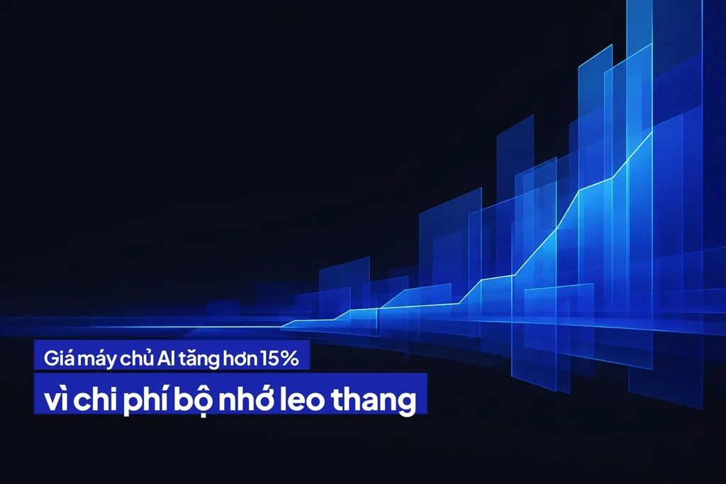 Giá máy chủ AI tăng hơn 15% từ 2027 vì bộ nhớ leo thang