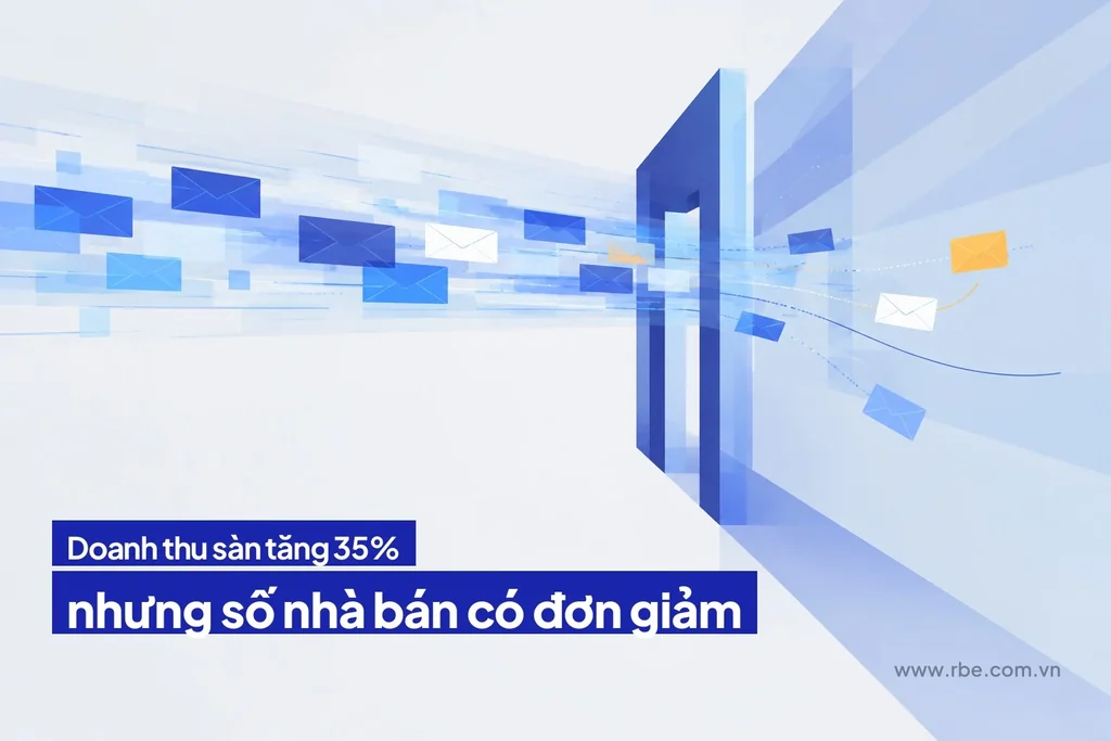 Doanh thu sàn thương mại điện tử tăng 35%, số nhà bán có đơn giảm