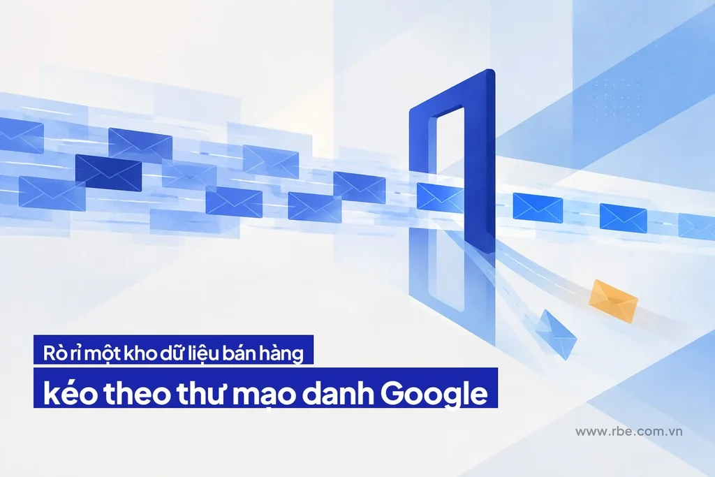 Rò rỉ một cơ sở dữ liệu bán hàng kéo theo thư mạo danh Google