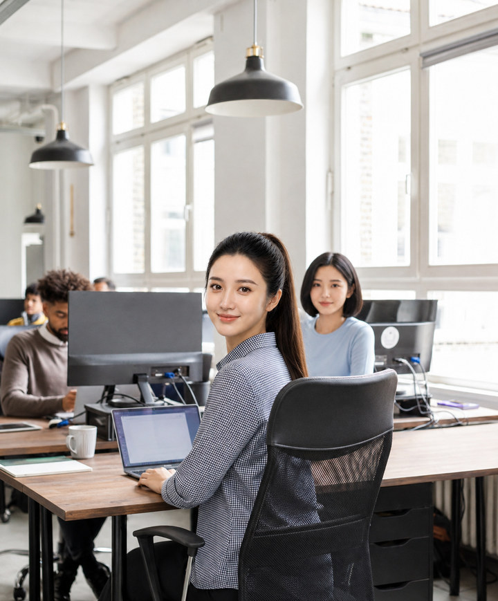 Đội kỹ thuật Rainbow E-Commerce làm việc tại văn phòng
